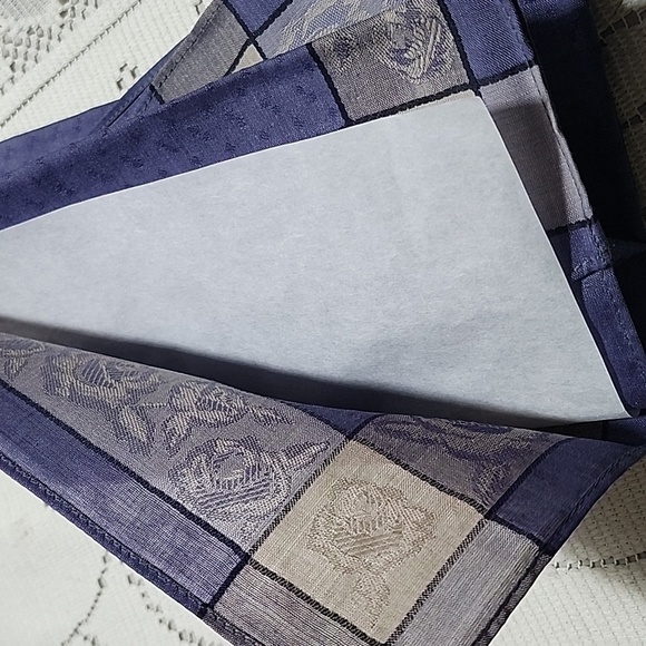 Palm Springs Polo Club dark purple and Tan  Scarf - Picture 5 of 5